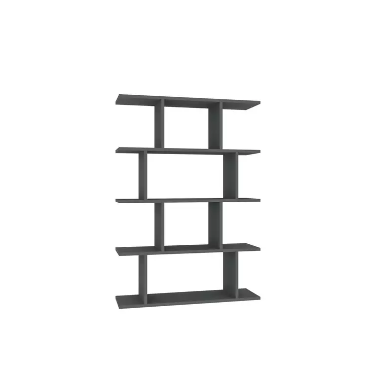 Bokhylla Hanah Home Harmon Antracit Spånskiva 90x25x127,4 cm - Bokhyllor - 8683342216524 - 1