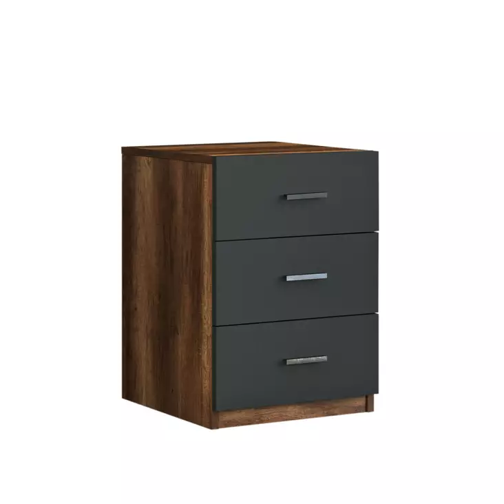 Byrå Hanah Home Vo3 Ba Valnöt Antracit Spånskiva 44,5x61,8x46,6 cm - Möbler - 8683342404914 - 1