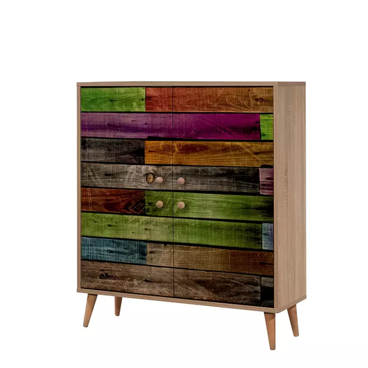 Förvaringsskåp Hanah Home Multilux Sonoma Ek Spånskiva 95x111x36 cm - Skåp och byråer - 8681875340914 - 1