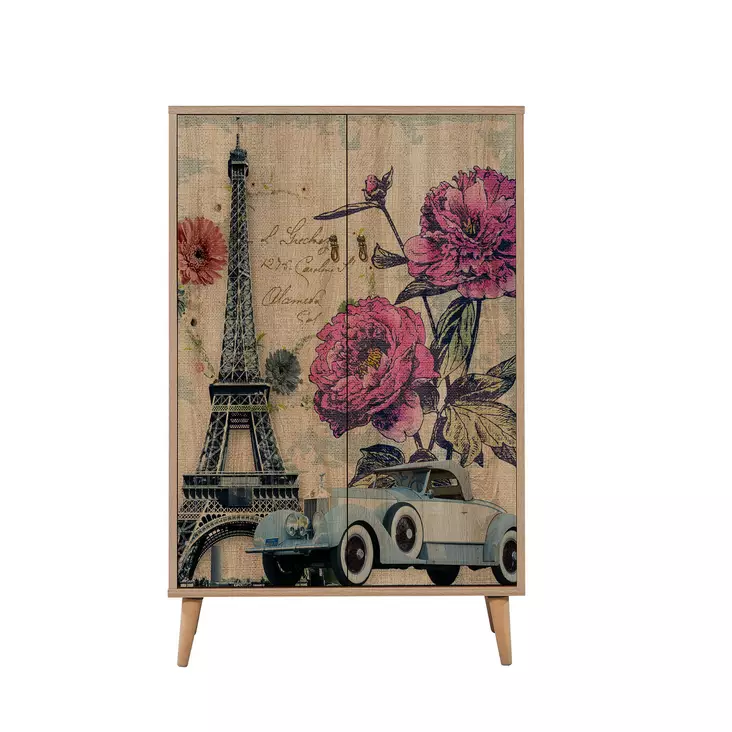 Förvaringsskåp Hanah Home Multibox Sonoma Ek Spånskiva 80x127x36 cm - Skåp och byråer - 8681875404364 - 1