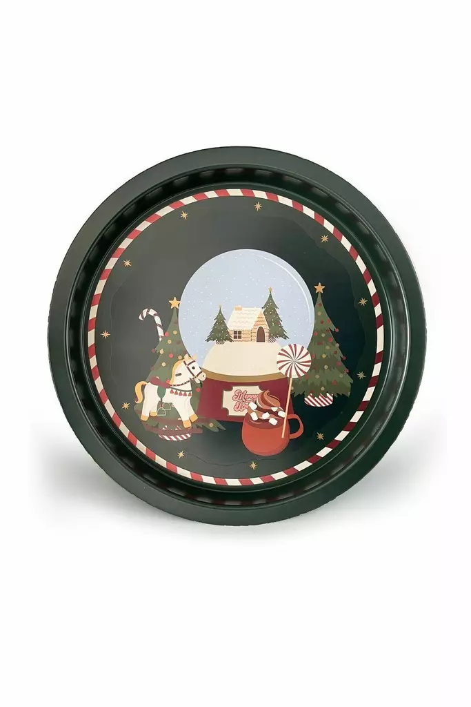 Bricka Hermia Flerfärgad Metall 31,5x31,5 cm - Serveringsfat - 8684283964994 - 1