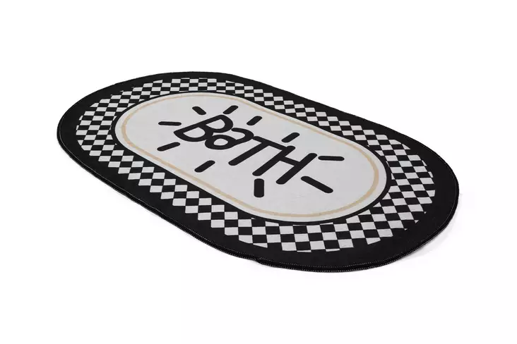 Badrumsmatta Mijölnir Flerfärgad 100% Polyester Antibakteriell Halkfri 70x120 cm - Badrumsmattor och våtrumsmattor - 8683342965224 - 1