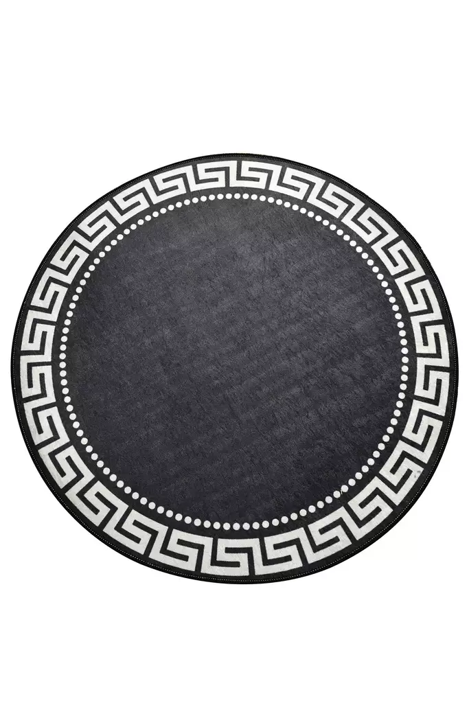 Matta Conceptum Antik Flerfärgad Polyester 100x100 cm - Runda mattor - 8681875668704 - 1