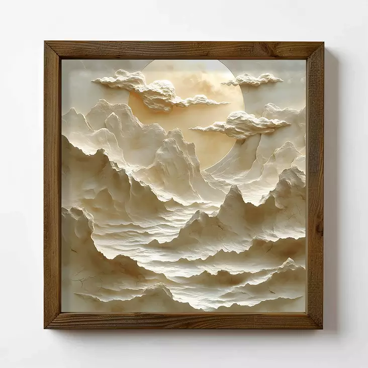 Inramad MDF-tavla Wallity Flerfärgad MDF 50x50 cm - Tavlor och ramar - 8684282615774 - 1