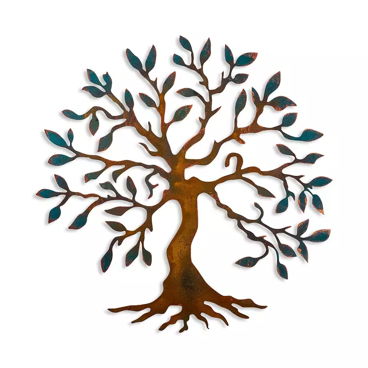 Väggdekor Metall Wallity Tree Flerfärgad Metall 60x60 cm - Dekorationer, prydnadsföremål - 8683743851614 - 1