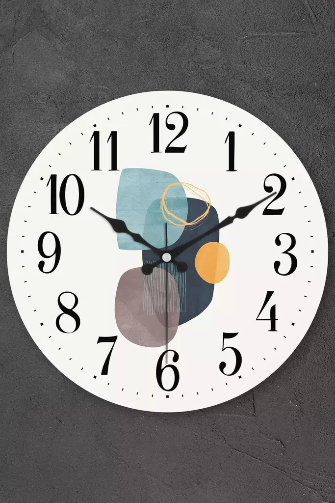 Väggklocka Wallity Flerfärgad Glas Ø 36 cm - Väggklockor - 8684282618614 - 1