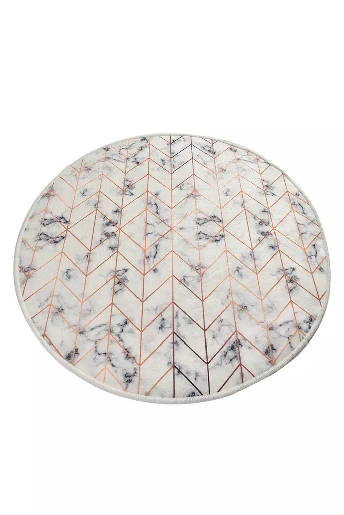 Badrumsmatta Mijölnir Flerfärgad 100% Polyester Antiallergisk Halkfri Maskintvättbar 100 cm - Badrumsmattor och våtrumsmattor - 8681875363654 - 1