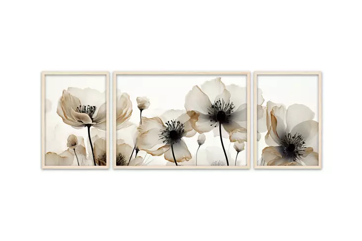 Inramad MDF-tavla Wallity Flerfärgad MDF 50x140 cm 3 Delar - Tavlor och ramar - 8684283206414 - 1