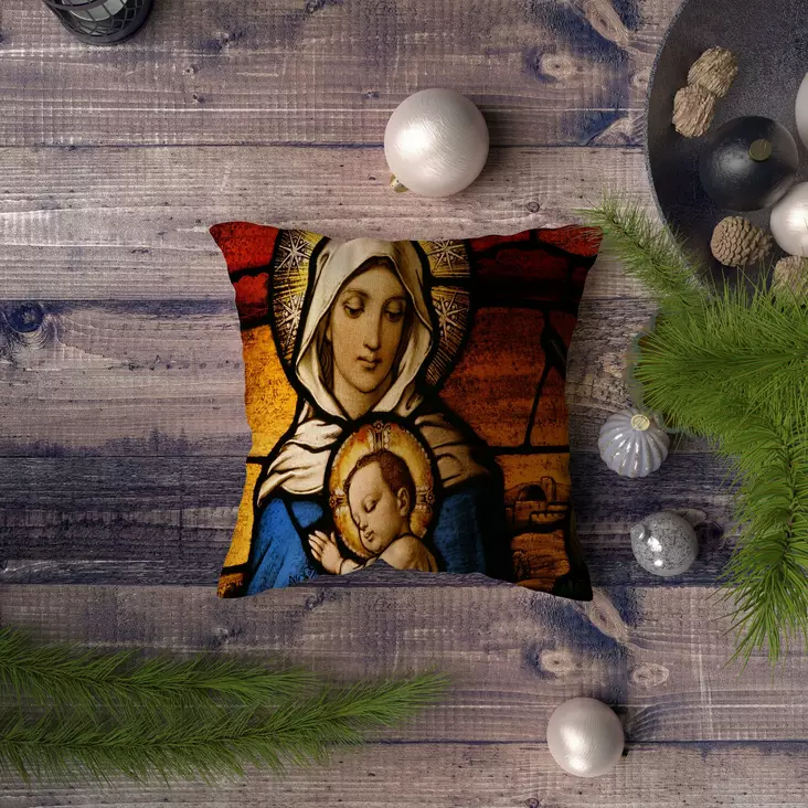 Prydnadskudde Aberto Design NYXMAS060 Flerfärgad Bomull Polyester 43x43 cm - Prydnadskuddar - 8683743249244 - 1