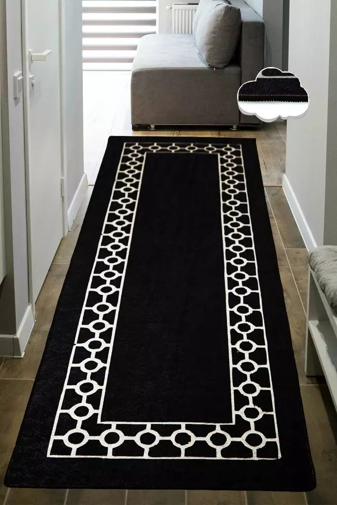 Matta Conceptum Bague Svart Polyester 80x120 cm - Små mattor och gångmattor - 8682870898264 - 1