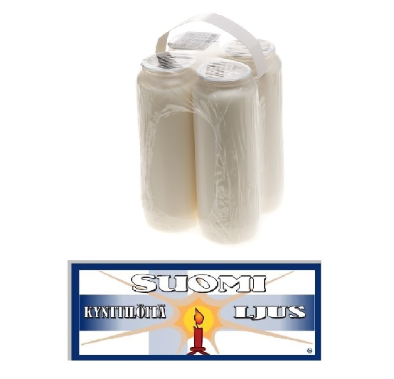 Oljeljus 4 st vit - Ljus och lyktor - 6410412977304 - 1