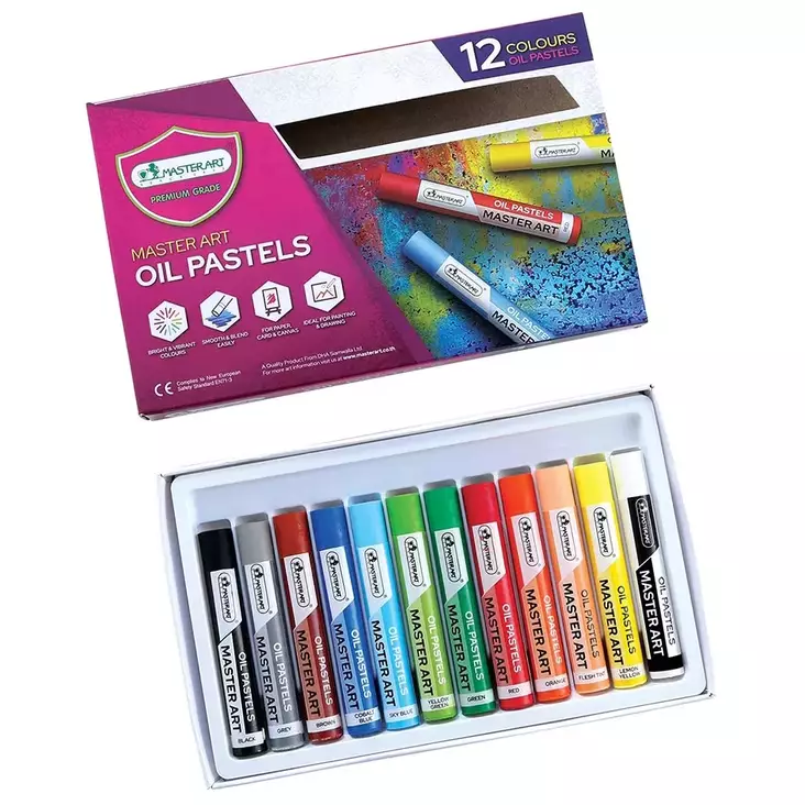 Ã–ljypastelliliidut 12 vÃ¤riÃ¤ - Akrylfärger och målarfärger - 8851907216474 - 1