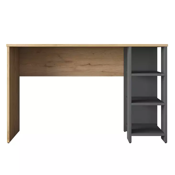 Skrivbord Hanah Home HA108 Valnöt Antracit Spånskiva 120x73,8x45 cm - Skrivbord - 8683742031734 - 1