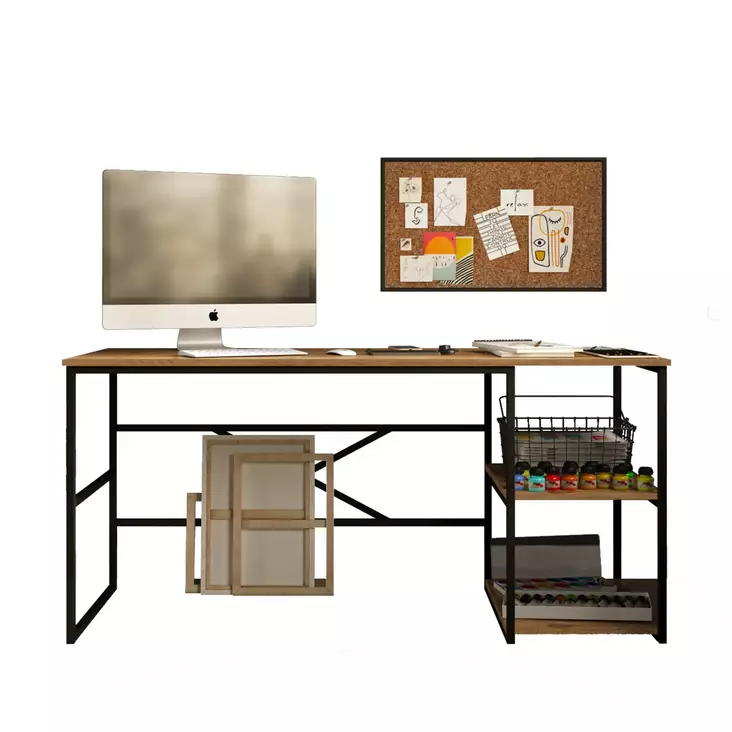 Skrivbord Hanah Home Vg28A Furu Spånskiva 160x75x60 cm - Skrivbord - 8683342772204 - 1