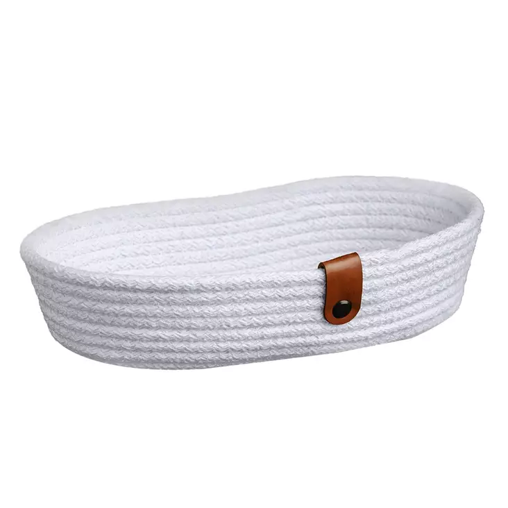 Brödkorgset Aberto Design JUT01001127D Ecru Bomull Juterep 12x22x5 cm 15x30x6 cm - Serveringsfat - 8683742916284 - 1