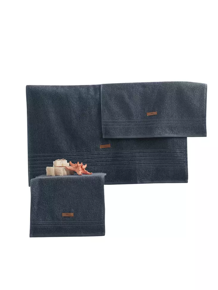 Handduksset (3 delar), antracit, 75 x 150 cm, mjukt, slitstarkt - Handdukar - 8683743425884 - 1