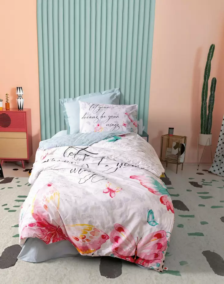 Ranforce Young påslakanset, mint, 160 x 220 cm, mjukt, lättskött - Lakan och örngott - 8684282476344 - 1