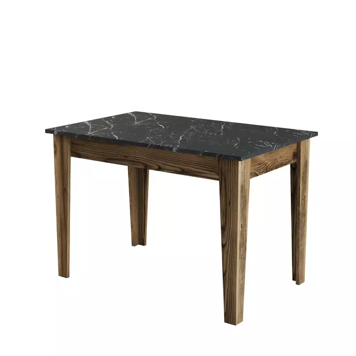 Matbord Hanah Home Kiev 509 Valnöt Svart Spånskiva 110x75x72 cm - Matbord - 8683743327454 - 1