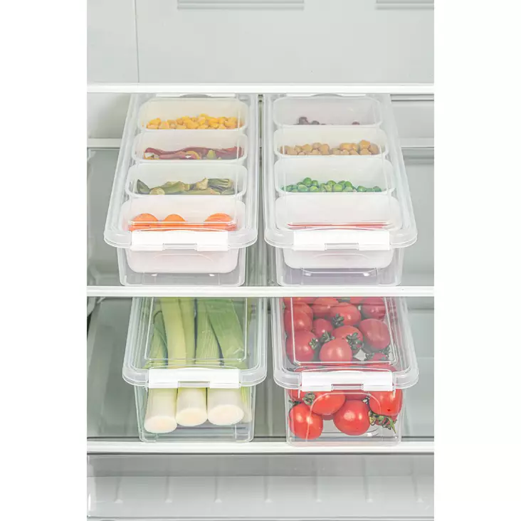 Förvaringslådor (set om 4), transparenta, 14 x 36 x 9 cm, tåliga, BPA-fria - Plastlådor och förvaringslådor - 8684282832034 - 1