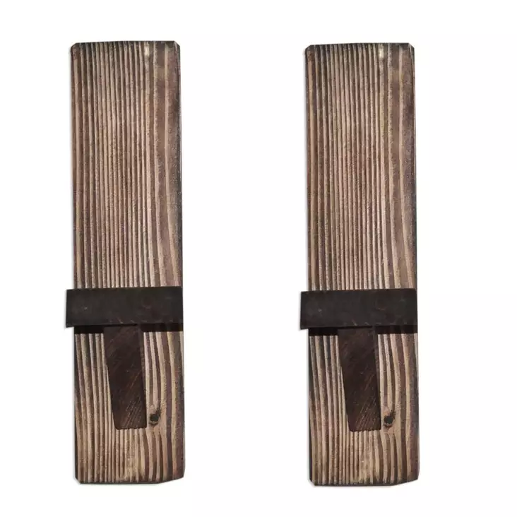 Vägghylla Hanah Home Raf248 Valnöt Massiv Gran 33x9x9 cm - Vägghyllor - 8681875503494 - 1