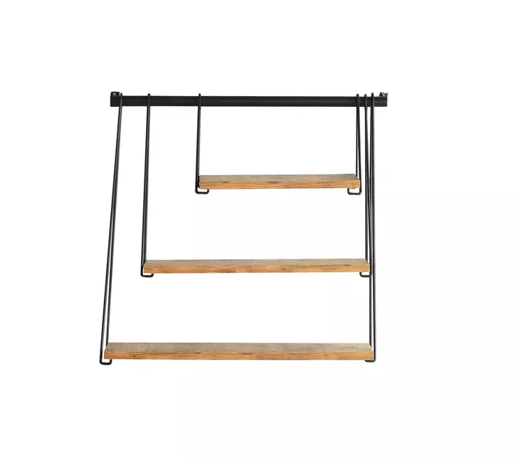 Vägghylla, furu, hållbar, lätt att montera, anpassningsbar - Hylla och klädhängare - 8682870729094 - 1