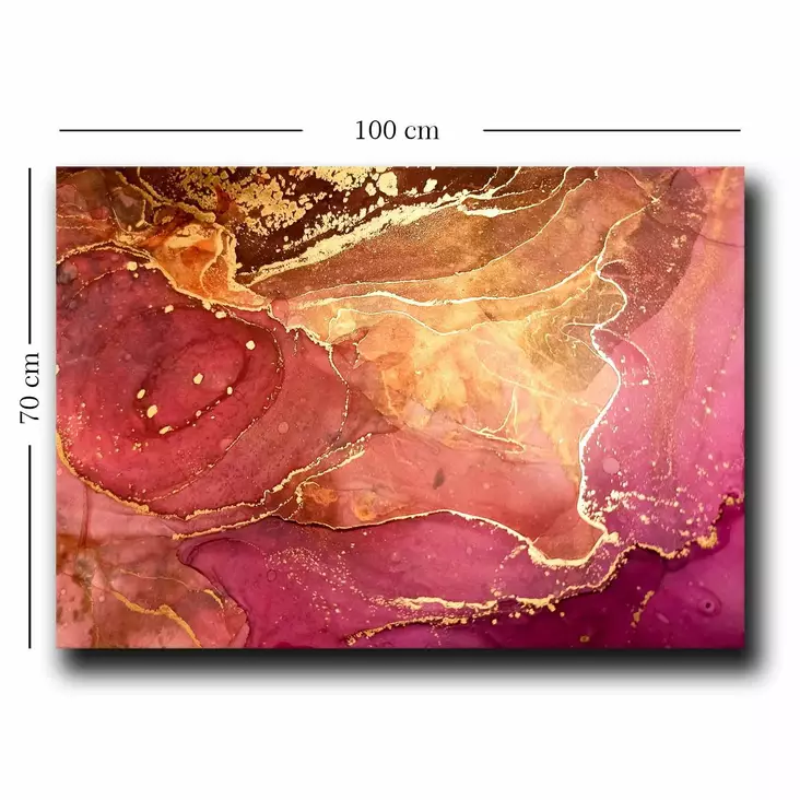 Canvastavla Wallity Rosa Guld Canvas 70x100 cm - Tavlor och ramar - 8683743826094 - 1