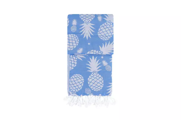 Fouta Mijölnir Blå Ananas 100% Bomull Hög Vattenabsorption 100x180 cm - Handdukar - 8683342757294 - 1
