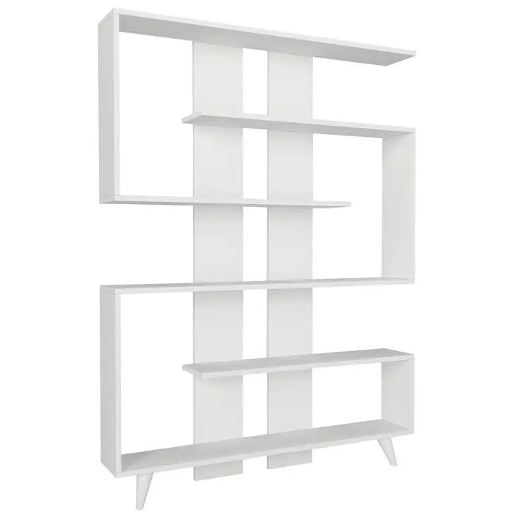 Bokhylla Hanah Home Rain Vit Spånskiva 120x162x20 cm - Bokhyllor - 8681181613344 - 1