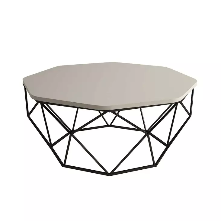 Soffbord Hanah Home Diamond Cream Spånskiva 90x38x90 cm - Soffbord - 8681875827804 - 1