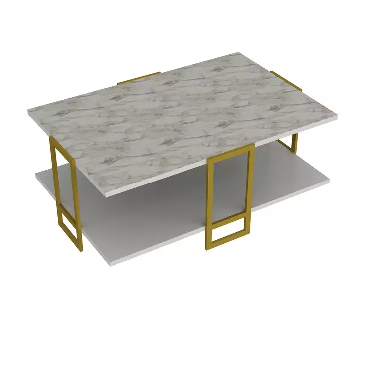 Soffbord Hanah Home Polka Vit Spånskiva 91,5x36,6x61,5 cm - Soffbord - 8681875670684 - 1
