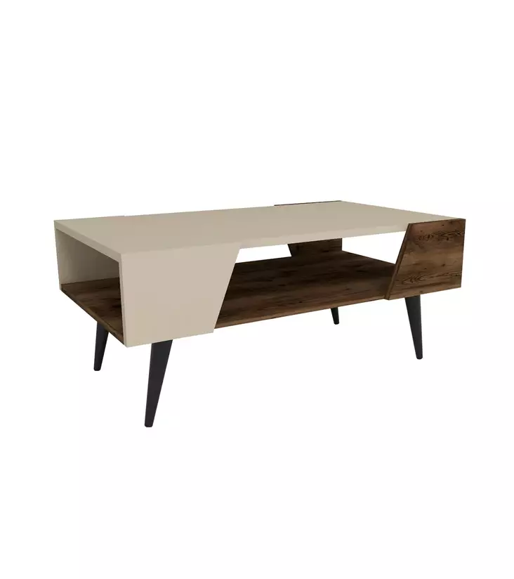 Soffbord Hanah Home Aren Beige Ljus Valnöt Spånskiva 90x38x53,6 cm - Soffbord - 8683743972944 - 1