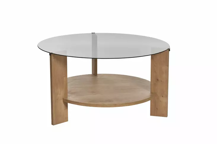 Soffbord Hanah Home Clara Safir Ek Härdat Glas Spånskiva 75x40x75 cm - Soffbord - 8684283687664 - 1