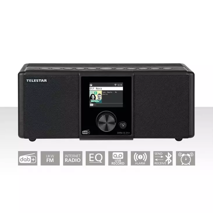DIRA S21i+ EWF Multifunktionell stereoradio DAB+ / FM / Internet / Bluetooth Svart - Radioapparater - 4024035322124 - 10