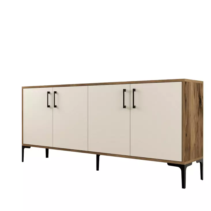 Konsolbord Hanah Home Kiev Valnöt Cream Spånskiva 180x78x35 cm - Byråer och skåp - 8683342460934 - 1