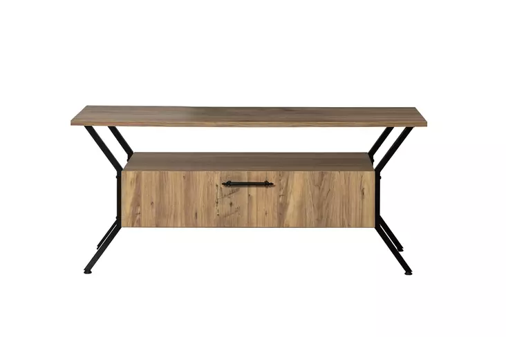 TV-bänk Hanah Home Tarz Valnöt Spånskiva 125x54x35 cm - TV-bänkar - 8683342920124 - 1