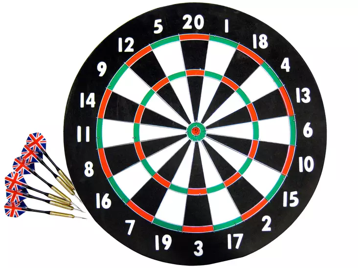 Darttavla Summer Sport Dart 17"x1" + dart 6 st - Utomhusspel - 6430028863624 - 1