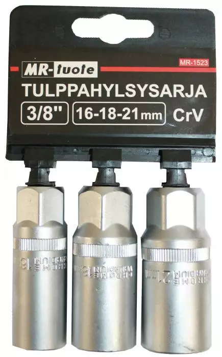 Tändstiftsnyckelsats 16-18-21 mm 3-delar - Fastnycklar och vridverktyg - 6430032153094 - 1