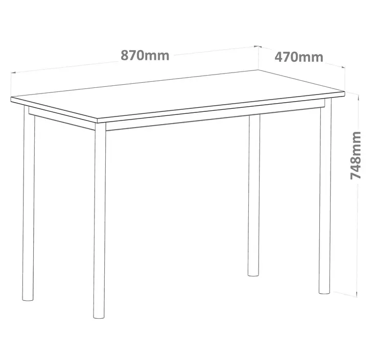 Skrivbord Hanah Home Viva Svart Spånskiva 87x74,8x47 cm - Skrivbord - 8684283206834 - 1