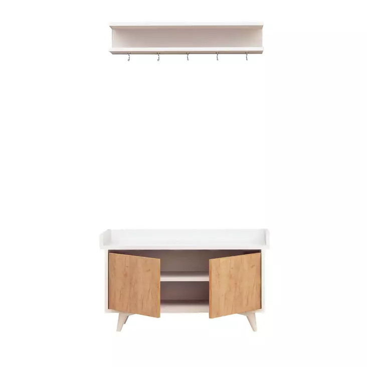 Hallmöbel Hanah Home Stato Ek Spånskiva 90x60x35 cm - Hallskåp - 8681875207514 - 1