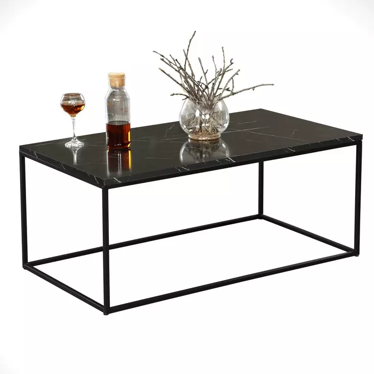 Soffbord Hanah Home Royal Svart Vit Spånskiva 95x43x55 cm - Soffbord - 8681875560084 - 1