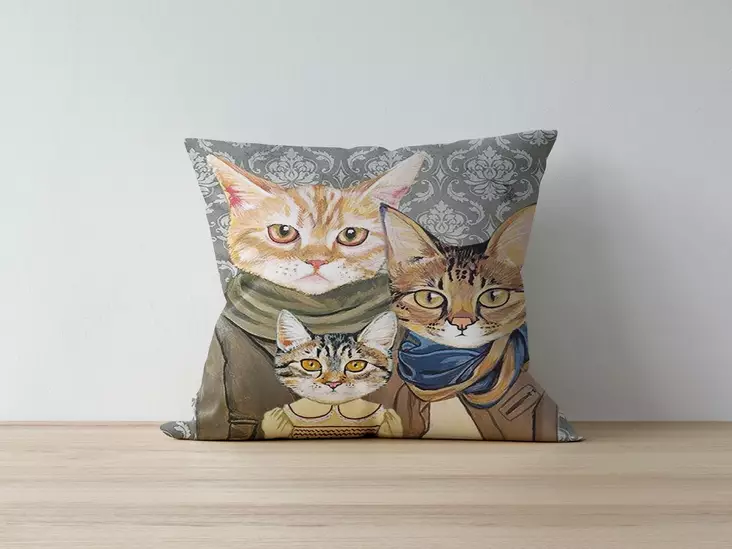 Kuddfodral Aberto Design A1119 Flerfärgad Polybomull 43x43 cm - Kuddar och täcken - 8682870194984 - 1