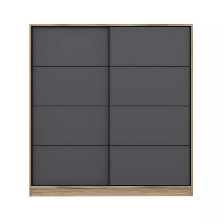 Garderob Hanah Home Kale Dore Antracit Spånskiva 180x210x52 cm - Garderober - 8683742562344 - 1