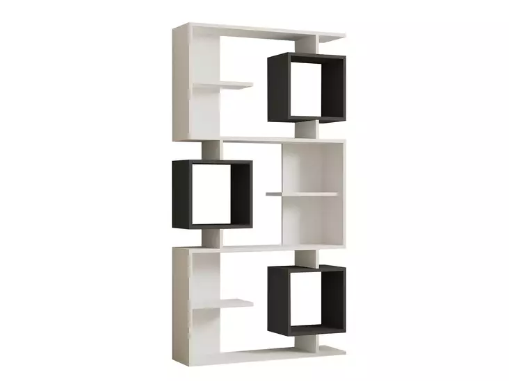 Bokhylla Hanah Home Icardi Vit Antracit Spånskiva 90x171,9x24,6 cm - Bokhyllor - 8683743842674 - 1