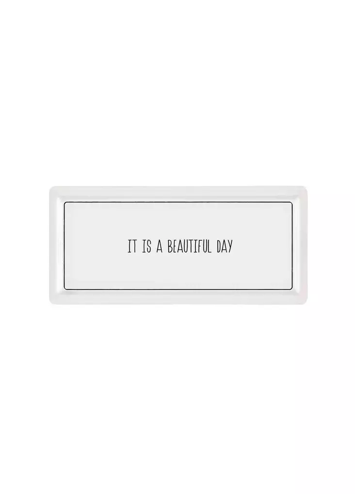 Uppläggningsfat Hermia Vit Keramik 35x16 cm - Tallrikar - 8684283616404 - 1