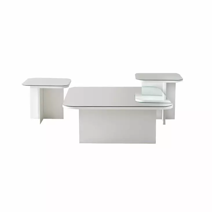 Soffbord Hanah Home Jazz Vit Spånskiva 80x30x80 cm 40x35x40 cm 40x40x40 cm - Soffbord - 8684282417224 - 1