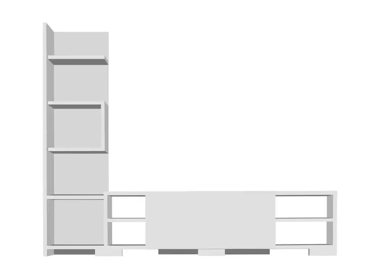 TV-bänk Hanah Home Pera Vit Spånskiva 160x120x29,5 cm - TV-bänkar - 8681181979914 - 1