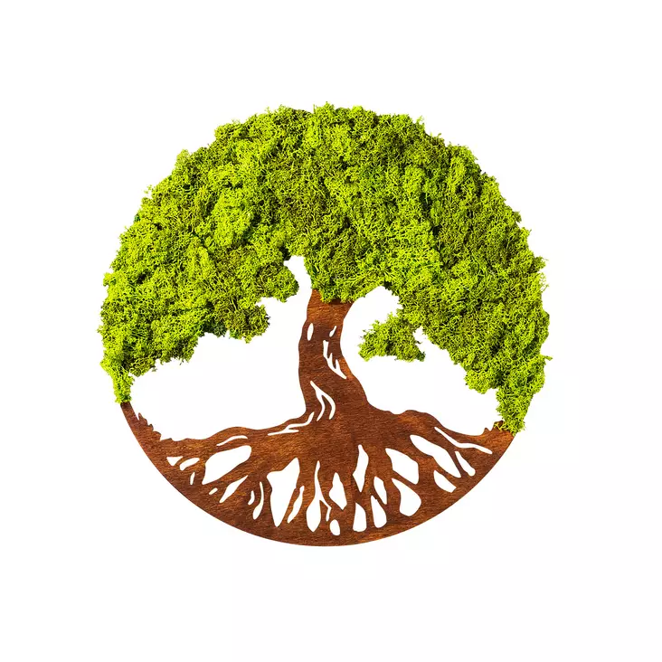 Väggdekor Trä Wallity Tree Of Life Green MDF 44x44 cm - Dekorationer, prydnadsföremål - 8683342206754 - 1