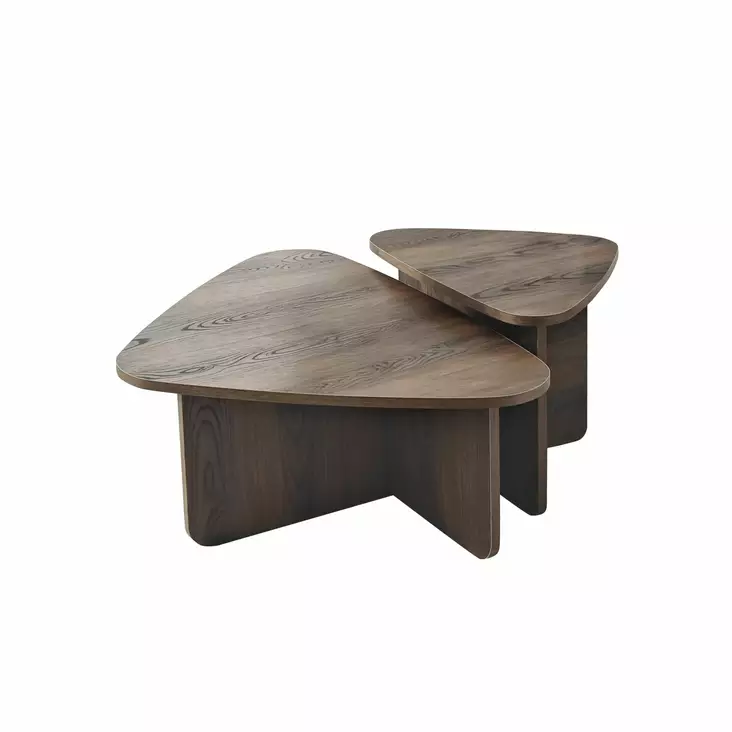 Soffbord Hanah Home Ballare Valnöt Spånskiva 90x35x60 cm 60x40x40 cm - Soffbord - 8684283515264 - 1