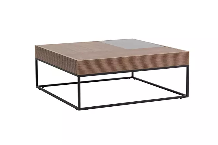 Soffbord Hanah Home Lena Valnöt Spånskiva 90x37x90 cm - Soffbord - 8684282438724 - 1