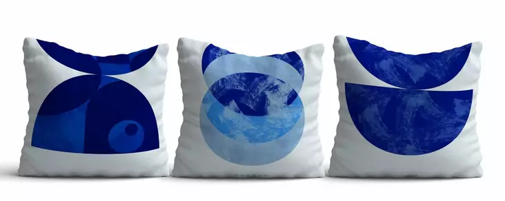 Kuddfodral Set Aberto Design Asr_plw25 Flerfärgad Polybomull 43x43 cm - Prydnadskuddar - 8684283661114 - 1